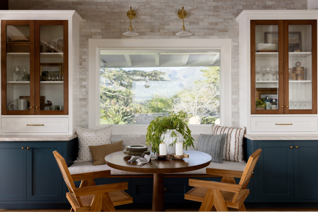 Breakfast Nook in Santa Barbara House by Madison Nicole Design