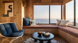 A sitting area at the newly renovated Sea Ranch Lodge in Sonoma, California